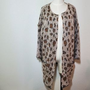 Democracy | Leaopard  Print Open Cardigan | L